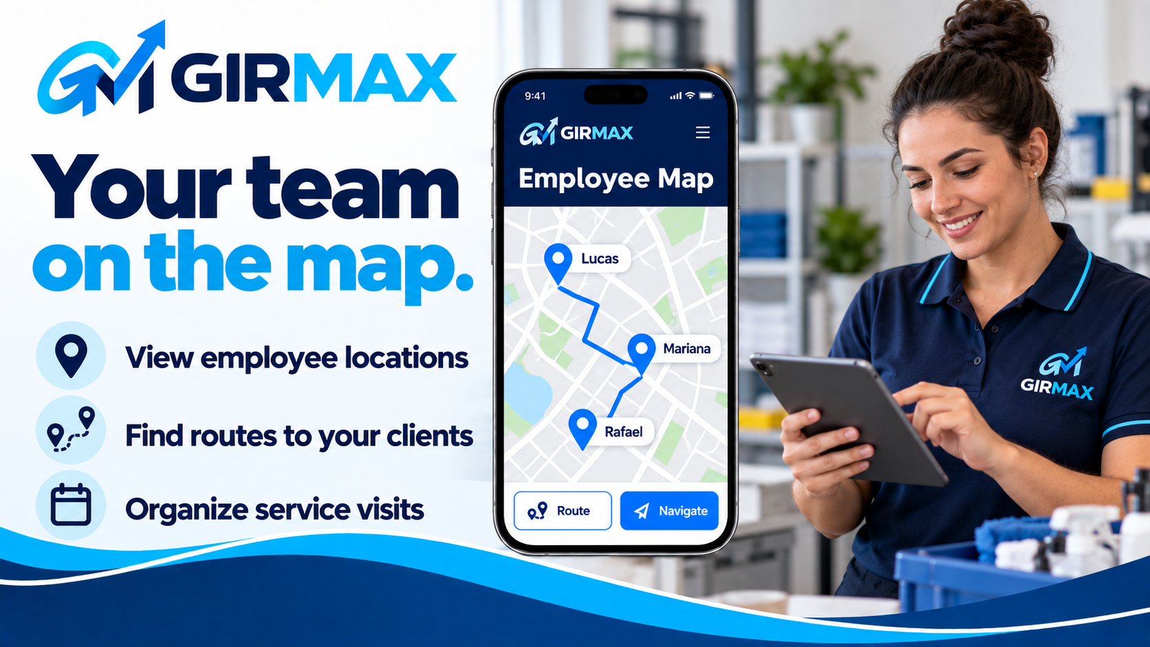 Your team on the map